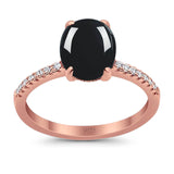 Art Deco Oval Natural Stone Wedding Ring