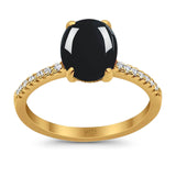 Art Deco Oval Natural Stone Wedding Ring