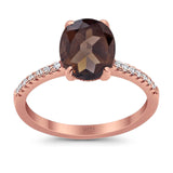 Art Deco Oval Natural Stone Wedding Ring