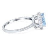 Art Deco Oval Natural Stone Halo Ring