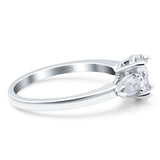 Oval Natural Stone Three Stone Ring