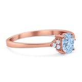 Art Deco Oval Natural Stone Wedding Ring