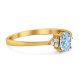 Art Deco Oval Natural Stone Wedding Ring