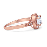 Vintage Style Halo Round Natural Stone Ring