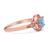 Vintage Style Halo Round Natural Stone Ring