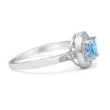 Vintage Style Halo Round Natural Stone Ring