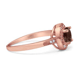 Vintage Style Halo Round Natural Stone Ring