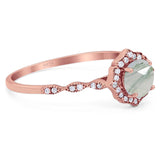 Vintage Style Round Natural Stone Floral Ring