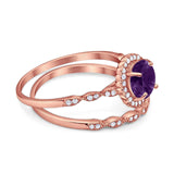Two Piece Art Deco Halo Ring
