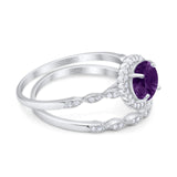 Two Piece Art Deco Halo Ring