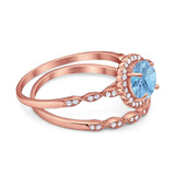 Two Piece Art Deco Halo Ring