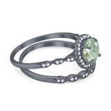 Two Piece Art Deco Halo Ring