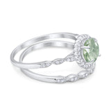 Two Piece Art Deco Halo Ring