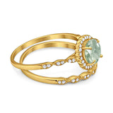 Two Piece Art Deco Halo Ring