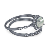 Two Piece Art Deco Halo Ring