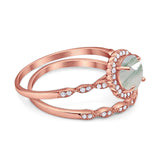 Two Piece Art Deco Halo Ring