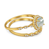 Two Piece Art Deco Halo Ring