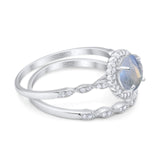 Two Piece Art Deco Halo Ring
