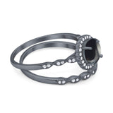 Two Piece Art Deco Halo Ring