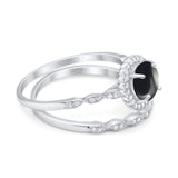 Two Piece Art Deco Halo Ring