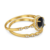Two Piece Art Deco Halo Ring