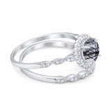 Two Piece Art Deco Halo Ring