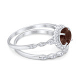 Two Piece Art Deco Halo Ring