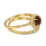 Two Piece Art Deco Halo Ring