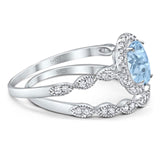 Two Piece Oval Natural Stone Bridal Ring