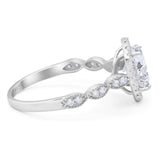 Art Deco Oval Natural Stone Halo Ring