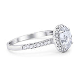 Art Deco Oval Natural Stone Wedding Ring