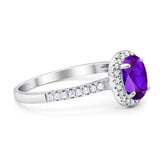 Art Deco Oval Natural Stone Wedding Ring