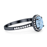 Art Deco Oval Natural Stone Wedding Ring