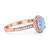 Art Deco Oval Natural Stone Wedding Ring