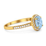 Art Deco Oval Natural Stone Wedding Ring