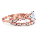Two Piece Oval Natural Stone Ring