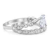 Two Piece Oval Natural Stone Ring