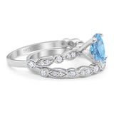 Two Piece Oval Natural Stone Ring