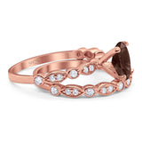 Two Piece Oval Natural Stone Ring