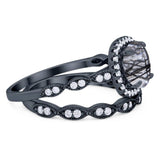 Two Piece Round Natural Stone Ring