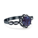 Art Deco Halo Floral Ring