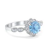 Art Deco Halo Floral Ring
