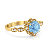 Art Deco Halo Floral Ring