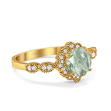 Art Deco Halo Floral Ring