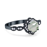 Art Deco Halo Floral Ring