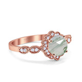 Art Deco Halo Floral Ring