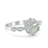 Art Deco Halo Floral Ring