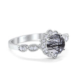 Art Deco Halo Floral Ring