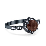 Art Deco Halo Floral Ring