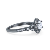Art Deco Halo Engagement Ring